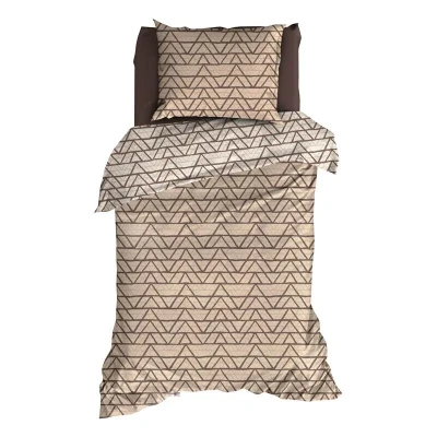 Afbeelding van Dekbedovertrek Satin d&#039;or Cervo Taupe Satijn 140 x 200 / 220 cm 1 Persoons