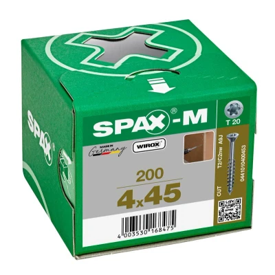Afbeelding van Spax M T star spaanplaatschroef vz pk 4.0x45mm torx T20 (200 st)