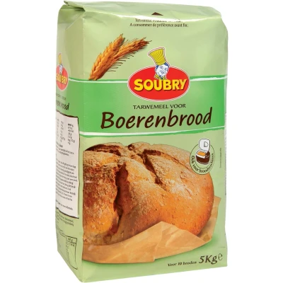 Afbeelding van Soubry Boerenbrood tarwemeel Zak 5 kilo