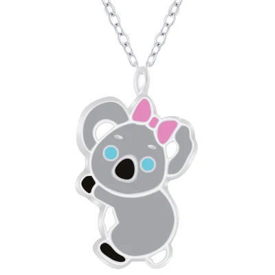 Afbeelding van JoyS Zilveren koala hanger met ketting 36 cm + 5