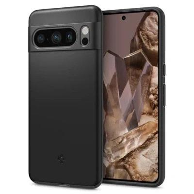 Afbeelding van Google Pixel 8 Pro Hoesje Kunststof Spigen Hardcase/Backcover Zwart Telefoonhoesje