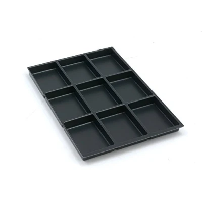 Afbeelding van BISLEY MultiDrawer Ladeinzet A4, 9 vakken voor alle DIN A4 laden, metaal, 800 kunststof, 36,5 x 23,7 2,7 cm
