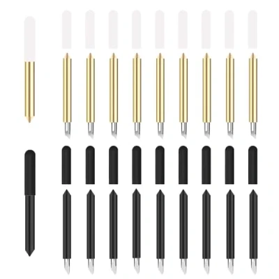 Afbeelding van 20 stuks snijbladen voor Cricut Maker 45/ 60 standaard fijne punt mes, diep gesneden mes compatibel met Maker/Maker3 snijmachine (Explore Air/Air 2/Explore Air3)