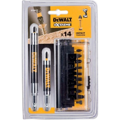 Afbeelding van DeWalt Accessoires 14 delige Impact Torsion schroefbitset met schroefgeleider DT70512T QZ