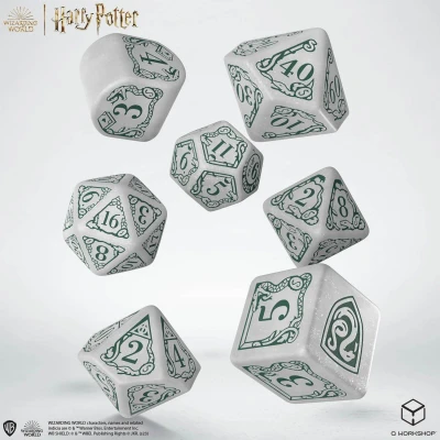 Afbeelding van Q WORKSHOP Harry Potter Pack dés Zwadderich Modern Dice Set Wit (7)