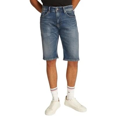 Afbeelding van Tommy Jeans Heren RONNIE SHORT BI5154 korte broek met 5 zakken, Denim, 38W, Denim (Denim Dark), 38W