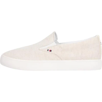 Afbeelding van Tommy Hilfiger Chambray Instappers, Heren, Maat: 43, Ecru Linnen