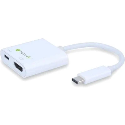 Afbeelding van Techly IADAP USB31 HU31 tussenstuk voor kabels USB type C HDMI/USB Wit
