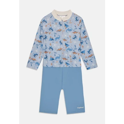 Afbeelding van Playshoes Protection ONE Piece DINO ALL OVER Badpak voor kinderen, Maat: 98/104, Blue