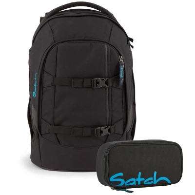 Afbeelding van Satch schoolrugzakset PACK Black Bounce 2 delig, ergonomisch