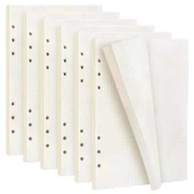 Afbeelding van 6 stuks navulpapier, A5 gaten, gestippeld papier, 270 vellen/540 pagina&#039;s, notitiepapier voor ringband, navulbaar, notitieboek