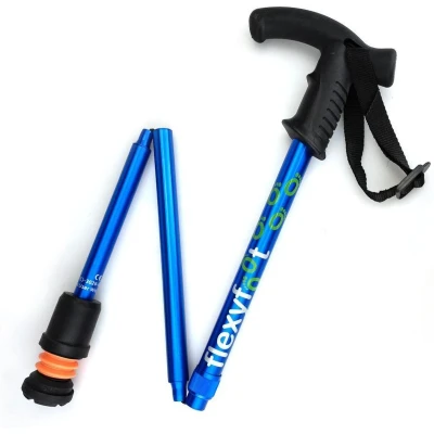 Afbeelding van Able2 Flexyfoot Wandelstok met Derby handvat opvouwbaar Blauw