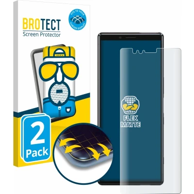 Afbeelding van BROTECT Screenprotector voor Sony Xperia 1 Folie Beschermfolie matte volledig dekking (2 Stuks)
