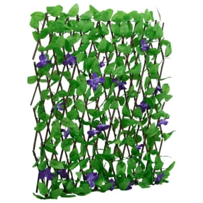 Afbeelding van Kunstplant klimop op latwerk uittrekbaar 180x70 cm groen