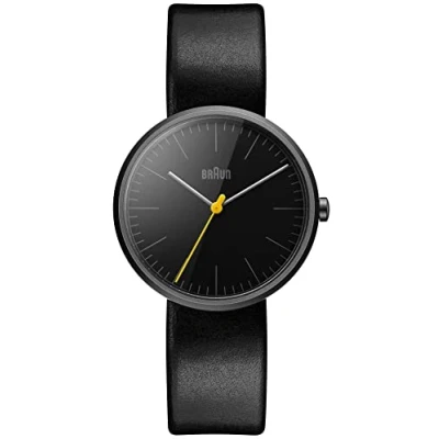 Afbeelding van Braun Dameshorloge analoog kwarts leer BN0172BKBKL, zwart, armband
