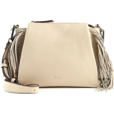 Afbeelding van FREDsBRUDER Leren Schoudertas Frizzle RickRack Winter Beige