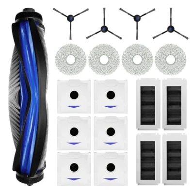 Afbeelding van 19 delige accessoireset voor Ecovacs Deebot N30 Pro OMNI/N30 OMNI robotstofzuiger, 1 hoofdborstel, 4 filters, schoonmaakdoeken, zijborstels, 6 stofzakken, reserveonderdelen, robotaccessoires