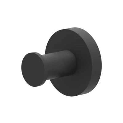 Afbeelding van IVY handdoekhaak Groot Mat Zwart PVD Minimalistisch design