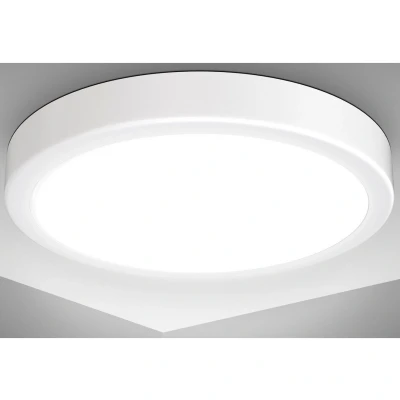 Afbeelding van B.K.Licht Plafondlamp wit Ø28cm metalen frame LED plafonniére 4.000K neutral licht 2.000Lm 18W