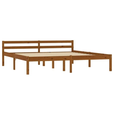 Afbeelding van Bedframe massief grenenhout honingbruin 160x200 cm