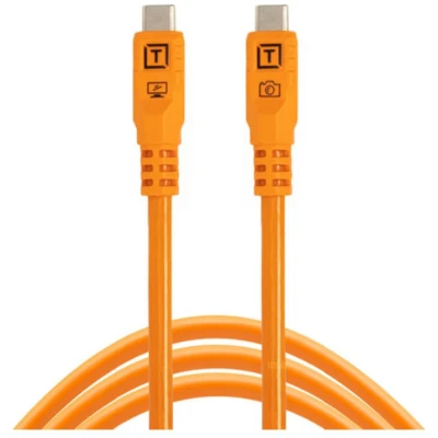 Afbeelding van TetherTools TetherPro Optima 10G USB C 10&#039; (3m) Straight To Straight, High Visibility Orange
