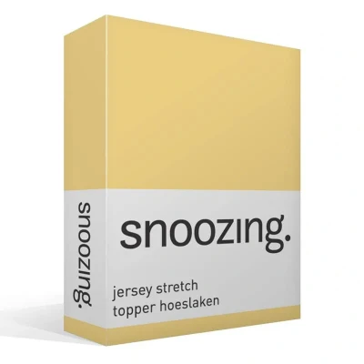 Afbeelding van Snoozing Jersey Stretch Topper Hoeslaken Lits jumeaux 160/180x200/220 cm Geel