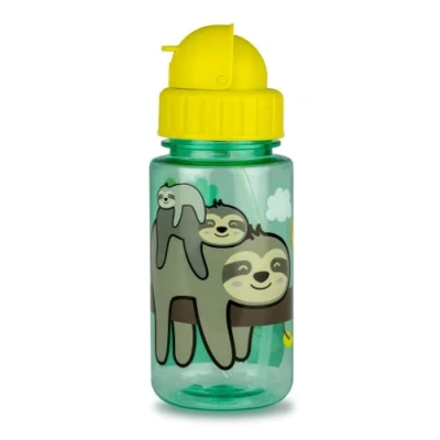 Afbeelding van TUM Waterfles, deksel en rietje, waterfles voor kinderen, BPA vrij, 400 ml de luiaard Stanley