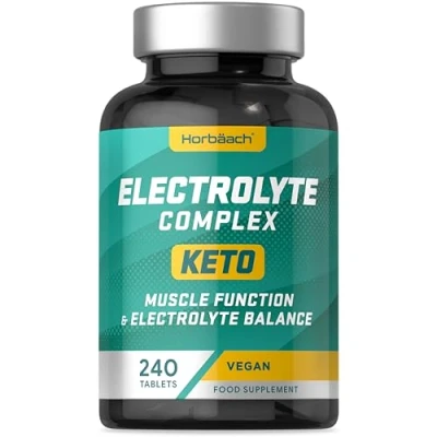 Afbeelding van Elektrolyt Plus 240 veganistische tabletten Hoge sterkte met calcium, magnesium, kalium en meer! Voor verbeterde hydratatie herstel Keto Dieet Vriendelijk
