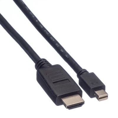 Afbeelding van Mini DisplayPort 1.2 naar HDMI 1.4 kabel (4K 30 Hz) / zwart 1 meter