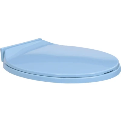 Afbeelding van vidaXL Toiletbril soft close ovaal blauw