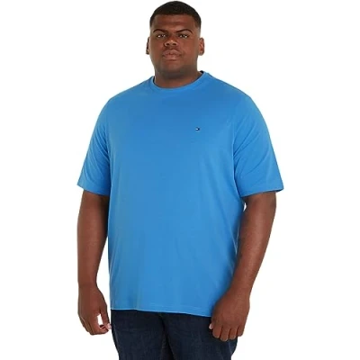 Afbeelding van Tommy Hilfiger Stretch TEE Tshirt basic, Heren, Maat: XXL, Iconic blue
