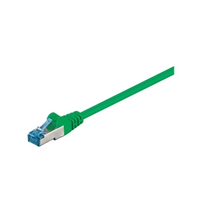 Afbeelding van S/FTP CAT6a 10 Gigabit netwerkkabel / groen LSZH 3 meter