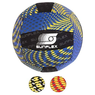 Afbeelding van Sunflex Neopreen accessoires Beach en Funball Splash maat 5 in blauw Volleybal zacht licht voor het strand water extreem robuust elke leeftijdsgroep
