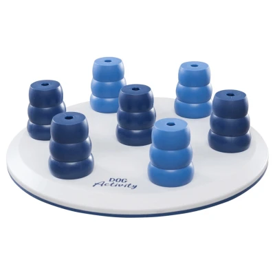 Afbeelding van Trixie Dog Activity Solitaire Strategiespel Hondenspeelgoed Ø28 cm Donkerblauw Wit Level 1