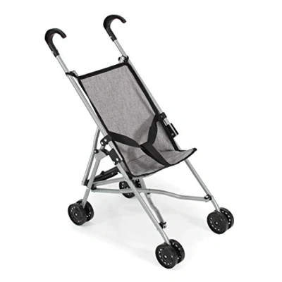 Afbeelding van Poppen buggy Grijs, zwart