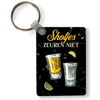 Afbeelding van Sleutelhanger Shotjes Glazen Tekst Uitdeelcadeautjes Plastic Vaderdag cadeau Geschenk Cadeautje voor hem Tip Mannen