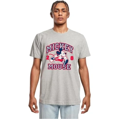Afbeelding van Merchcode Mickey Mouse Tshirt print, Heren, Maat: XXL, Heather grey
