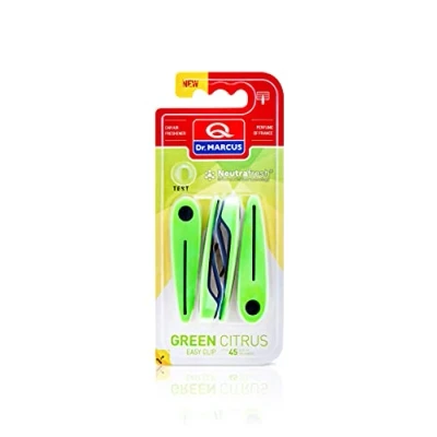 Afbeelding van Dr. Marcus Easy Clip Green Citrus luchtverfrisser met neutrafresh technologie 4 clips voor sterktes