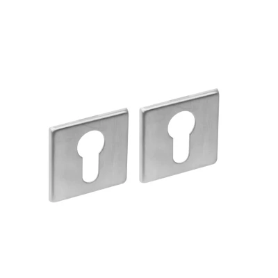 Afbeelding van Intersteel Rozet vierkant met profielcilindergat plat verdekt 50x5mm RVS