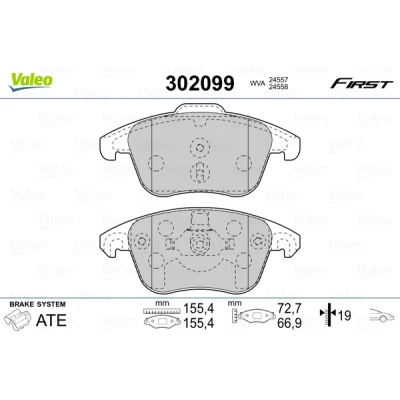 Afbeelding van Valeo Remblokset 302099