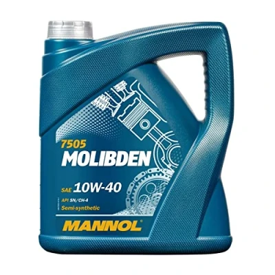 Afbeelding van 4 liter originele MANNOL motorolie Molibden benzine 10W 40 API SL/CF Engine Oil
