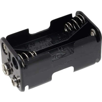 Afbeelding van TRU COMPONENTS BH 343 2B Batterijhouder 4 AA (penlite) Drukknopaansluiting
