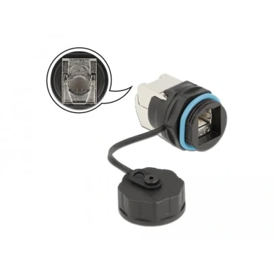 Afbeelding van Delock kabelconnector RJ45 jack naar Cat.6A LSA met afdichtdop water