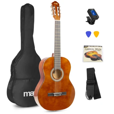 Afbeelding van MAX SoloArt klassieke akoestische gitaar (39&quot;) starterset Bruin