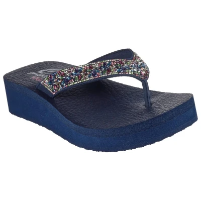 Afbeelding van Skechers Cali Meditatie Vlindertuin voor vrouwen, Marineblauw Mitobuck Multi Gem Stone Trim, 35 EU