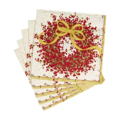Afbeelding van Caspari 8070L papieren servetten drielaags, 20 stuks, 33 x cm, pepperberry