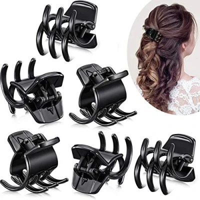 Afbeelding van ASP 12 stuks haarklauwclips middelgrote haarklauwen haarstyling accessoires in 1,3 inch voor vrouwen meisjes, zwart