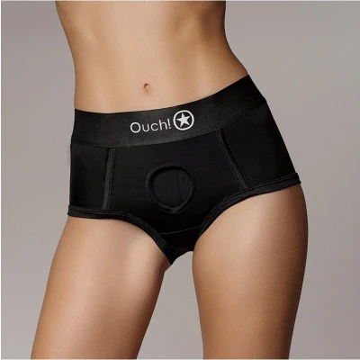 Afbeelding van Vibrating Strap on Brief XS/S Black
