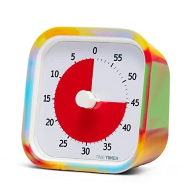 Afbeelding van Time Timer Original MOD Tie Dye Visuele Countdown Tijdklok Tijdmanagement Tool School, Thuis, Kantoor Optioneel Alarm Geen Luid Getik