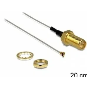 Afbeelding van MHF 4 (v) RP SMA kabel Micro Coax (0,81 mm) 50 Ohm / zwart 0,20 meter